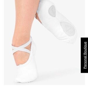 Sansha White Adult Canvas Split-Sole Pro-1C Ballet Shoes Slippers NWT